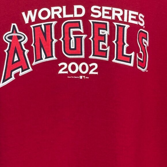 Gear For Sports T-Shirt Unisex XL Vintage 2002 Angels World Series Red Big Cotto - Picture 4 of 4